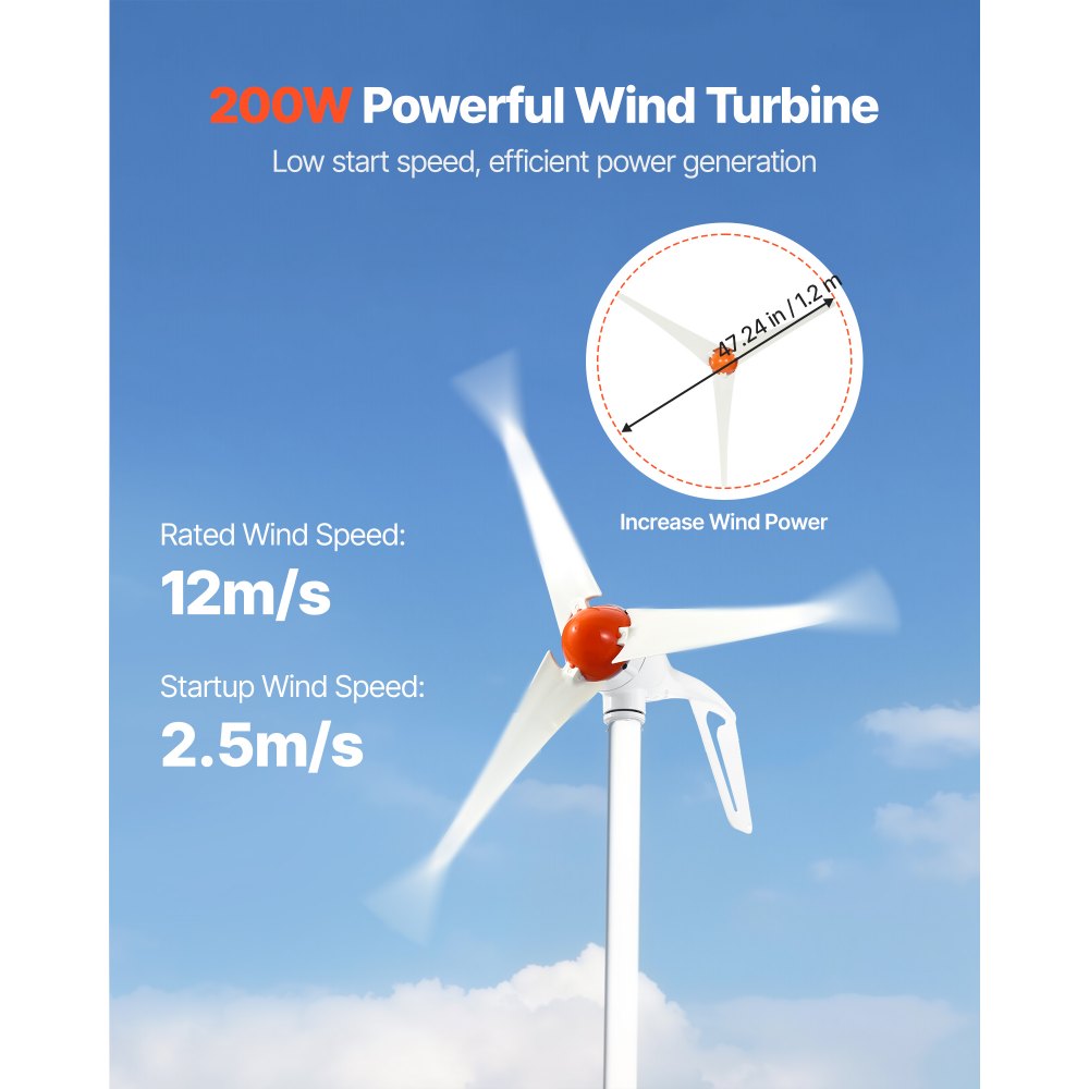 Κιτ ηλιακής αιολικής ενέργειας VEVOR 12V 400W, 2 τεμάχια μονοκρυσταλλικά ηλιακά πάνελ 100W + ανεμογεννήτρια 200W + ελεγκτής υβριδικού συστήματος MPPT αιολικής/ηλιακής ενέργειας για εφαρμογές οικιακής χρήσης, τροχόσπιτου, σκάφους και κάμπινγκ εκτός δικτύου Κιτ ηλιακής αιολικής ενέργειας VEVOR 12V 400W, 2 τεμάχια μονοκρυσταλλικά ηλιακά πάνελ 100W + ανεμογεννήτρια 200W + ελεγκτής υβριδικού συστήματος MPPT αιολικής/ηλιακής ενέργειας για εφαρμογές οικιακής χρήσης, τροχόσπιτου, σκάφους και κάμπινγκ εκτός δικτύου