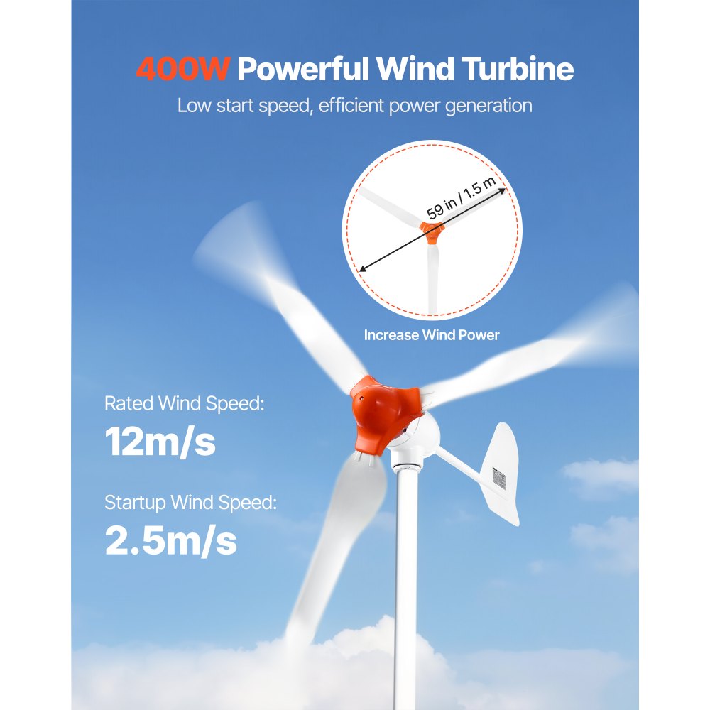 Κιτ ηλιακής αιολικής ενέργειας VEVOR 12V 600W, 2 τεμάχια μονοκρυσταλλικό πάνελ 100W + ανεμογεννήτρια & ελεγκτής 400W + μπαταρία LiFePO4 12.8V 100Ah + υβριδικός ηλιακός μετατροπέας 1000W για σπίτι, τροχόσπιτο, σκάφος, κάμπινγκ εκτός δικτύου Κιτ ηλιακής αιολικής ενέργειας VEVOR 12V 600W, 2 τεμάχια μονοκρυσταλλικό πάνελ 100W + ανεμογεννήτρια & ελεγκτής 400W + μπαταρία LiFePO4 12.8V 100Ah + υβριδικός ηλιακός μετατροπέας 1000W για σπίτι, τροχόσπιτο, σκάφος, κάμπινγκ εκτός δικτύου