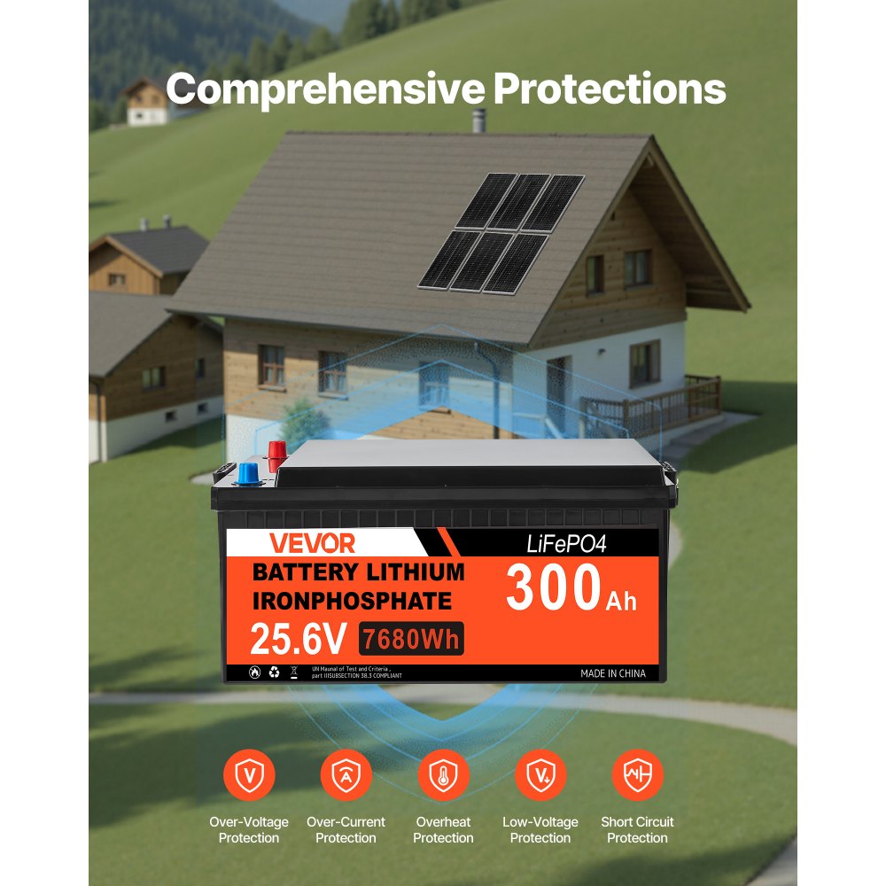 Πλήρες κιτ ηλιακής ενέργειας VEVOR 1200W 24V, 6 τεμάχια μονοκρυσταλλικά ηλιακά πάνελ 200W + μπαταρία LiFePO₄ 25,6V 300Ah + υβριδικός μετατροπέας 24V 3600W, κιτ ηλιακής ενέργειας υψηλής απόδοσης αυτόνομου δικτύου για μεγάλο σπίτι/υπόστεγο Πλήρες κιτ ηλιακής ενέργειας VEVOR 1200W 24V, 6 τεμάχια μονοκρυσταλλικά ηλιακά πάνελ 200W + μπαταρία LiFePO₄ 25,6V 300Ah + υβριδικός μετατροπέας 24V 3600W, κιτ ηλιακής ενέργειας υψηλής απόδοσης αυτόνομου δικτύου για μεγάλο σπίτι/υπόστεγο