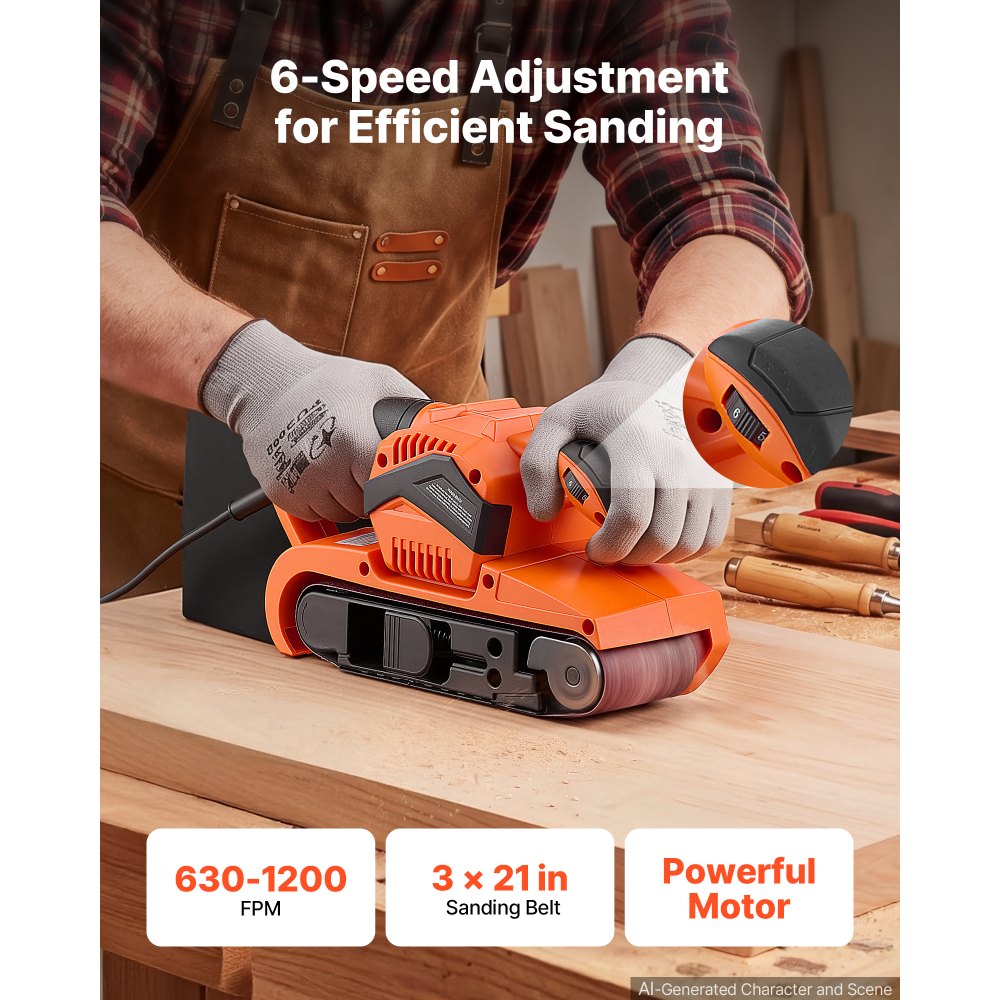 Τριβείο με ταινία VEVOR 750W 7,6 x 53,3 cm Τριβείο με ταινία ξυλουργικής 6 ταχύτητες 630-1200 FPM, Τριβείο χειρός και πάγκου 2 σε 1 με 2 σακούλες σκόνης, 10 τεμάχια ταινιών λείανσης και 2 σφιγκτήρες για ξυλουργικές εργασίες Τριβείο με ταινία VEVOR 750W 7,6 x 53,3 cm Τριβείο με ταινία ξυλουργικής 6 ταχύτητες 630-1200 FPM, Τριβείο χειρός και πάγκου 2 σε 1 με 2 σακούλες σκόνης, 10 τεμάχια ταινιών λείανσης και 2 σφιγκτήρες για ξυλουργικές εργασίες