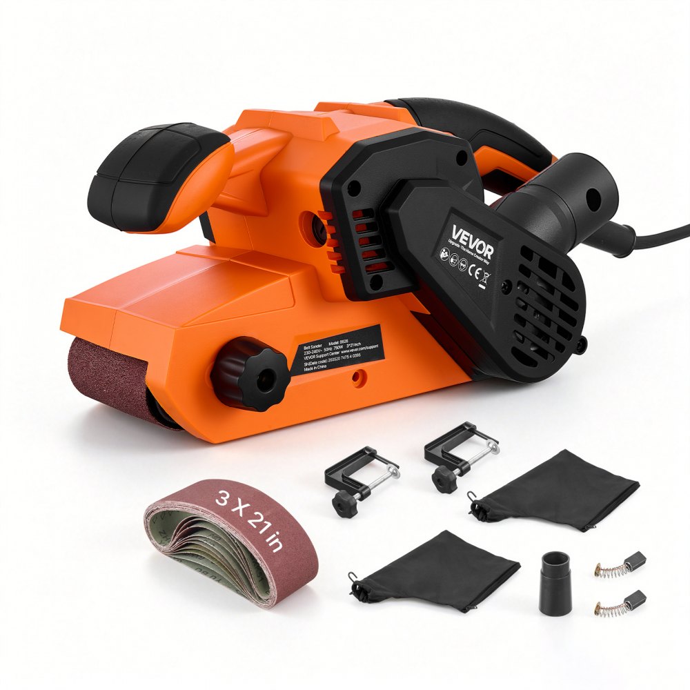 Τριβείο με ταινία VEVOR 750W 7,6 x 53,3 cm Τριβείο με ταινία ξυλουργικής 6 ταχύτητες 630-1200 FPM, Τριβείο χειρός και πάγκου 2 σε 1 με 2 σακούλες σκόνης, 10 τεμάχια ταινιών λείανσης και 2 σφιγκτήρες για ξυλουργικές εργασίες Τριβείο με ταινία VEVOR 750W 7,6 x 53,3 cm Τριβείο με ταινία ξυλουργικής 6 ταχύτητες 630-1200 FPM, Τριβείο χειρός και πάγκου 2 σε 1 με 2 σακούλες σκόνης, 10 τεμάχια ταινιών λείανσης και 2 σφιγκτήρες για ξυλουργικές εργασίες