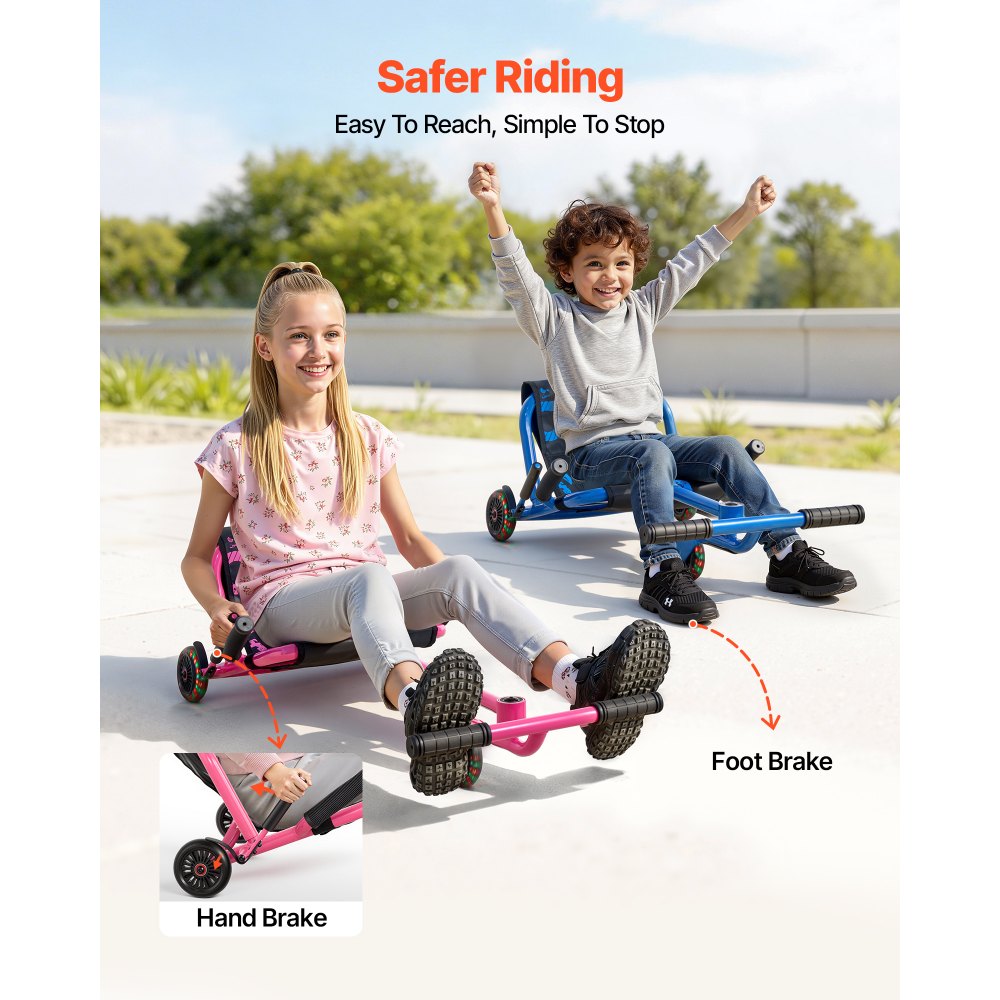 VEVOR Ride on Scooter 68 kg Swing Side-to-Side για εκπληκτική οδήγηση Ροζ, για ηλικίες 4+, Powered by Zig-Zag Motion, Ride on παιχνίδι με 3 ρυθμιζόμενα μήκη, Μοχλός φρένου, Σκληρή επιφάνεια για εσωτερικούς και εξωτερικούς χώρους VEVOR Ride on Scooter 68 kg Swing Side-to-Side για εκπληκτική οδήγηση Ροζ, για ηλικίες 4+, Powered by Zig-Zag Motion, Ride on παιχνίδι με 3 ρυθμιζόμενα μήκη, Μοχλός φρένου, Σκληρή επιφάνεια για εσωτερικούς και εξωτερικούς χώρους