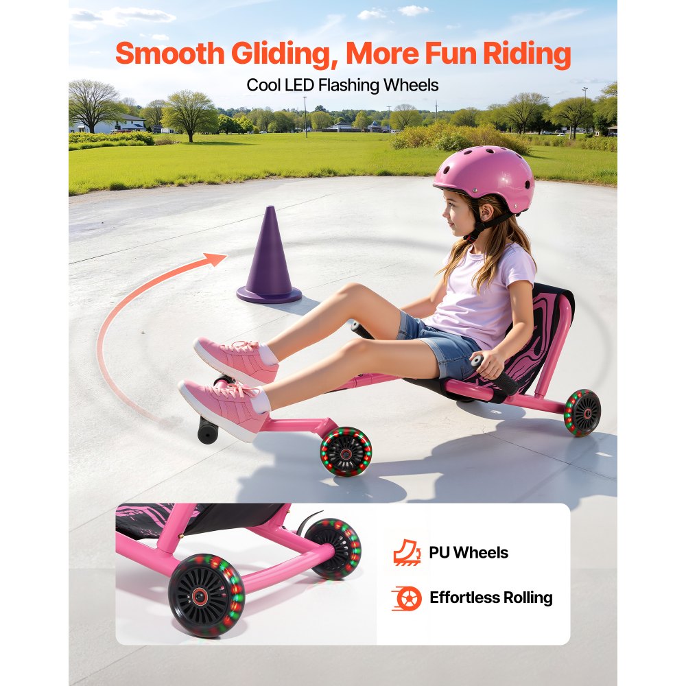VEVOR Ride on Scooter 68 kg Swing Side-to-Side για εκπληκτική οδήγηση Ροζ, για ηλικίες 4+, Powered by Zig-Zag Motion, Ride on παιχνίδι με 3 ρυθμιζόμενα μήκη, Μοχλός φρένου, Σκληρή επιφάνεια για εσωτερικούς και εξωτερικούς χώρους VEVOR Ride on Scooter 68 kg Swing Side-to-Side για εκπληκτική οδήγηση Ροζ, για ηλικίες 4+, Powered by Zig-Zag Motion, Ride on παιχνίδι με 3 ρυθμιζόμενα μήκη, Μοχλός φρένου, Σκληρή επιφάνεια για εσωτερικούς και εξωτερικούς χώρους