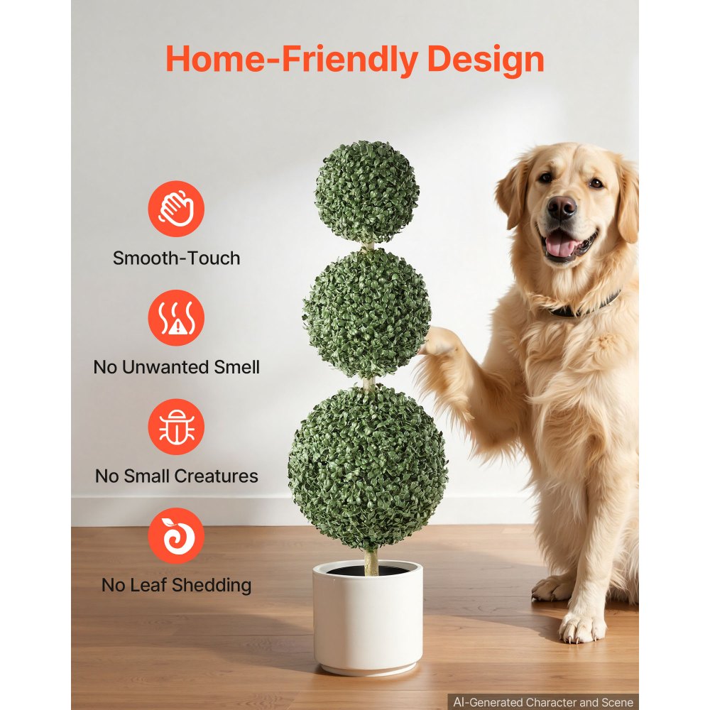 Τεχνητό Topiary VEVOR Boxwood Triple Ball Σετ 2 διακοσμητικών πρασίνου, Premium PE Fax Trees, Faux Green Plant για όλο το χρόνο, εσωτερικούς και εξωτερικούς χώρους, για μπροστινή πόρτα, είσοδο, βεράντα, μπαλκόνι, αίθριο, κήπο Τεχνητό Topiary VEVOR Boxwood Triple Ball Σετ 2 διακοσμητικών πρασίνου, Premium PE Fax Trees, Faux Green Plant για όλο το χρόνο, εσωτερικούς και εξωτερικούς χώρους, για μπροστινή πόρτα, είσοδο, βεράντα, μπαλκόνι, αίθριο, κήπο