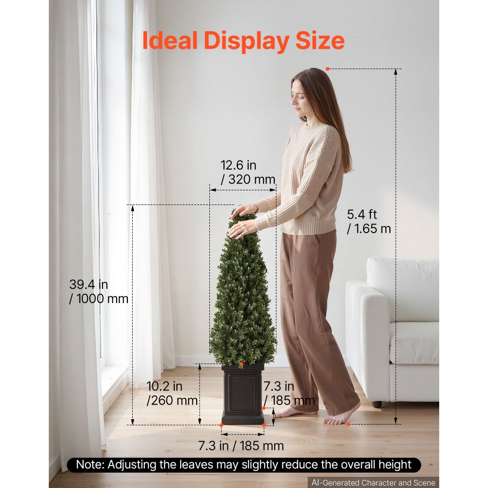 Τεχνητό φυτό VEVOR Boxwood Topiary 1000 mm Σετ 2 τεμαχίων με ανθεκτική γλάστρα, ψεύτικα δέντρα PE υψηλής ποιότητας, ψεύτικο πράσινο φυτό εσωτερικού και εξωτερικού χώρου όλο το χρόνο για μπροστινή πόρτα, είσοδο, βεράντα, μπαλκόνι, αίθριο, κήπο Τεχνητό φυτό VEVOR Boxwood Topiary 1000 mm Σετ 2 τεμαχίων με ανθεκτική γλάστρα, ψεύτικα δέντρα PE υψηλής ποιότητας, ψεύτικο πράσινο φυτό εσωτερικού και εξωτερικού χώρου όλο το χρόνο για μπροστινή πόρτα, είσοδο, βεράντα, μπαλκόνι, αίθριο, κήπο