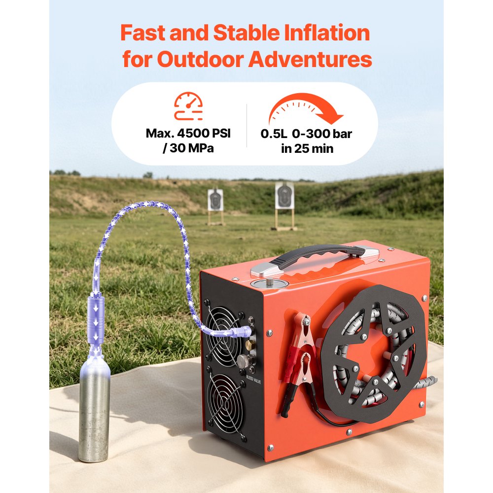 Αεροσυμπιεστής VEVOR PCP 4500PSI PCP Συμπιεστής αεροβόλου & Ενσωματωμένος μετατροπέας, Αυτόματη διακοπή 350W DC12V/AC230V Φορητοί συμπιεστές φιάλης paintball για αεροβόλο, μπουκάλι καταδύσεων Αεροσυμπιεστής VEVOR PCP 4500PSI PCP Συμπιεστής αεροβόλου & Ενσωματωμένος μετατροπέας, Αυτόματη διακοπή 350W DC12V/AC230V Φορητοί συμπιεστές φιάλης paintball για αεροβόλο, μπουκάλι καταδύσεων