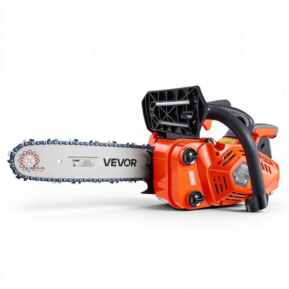 Αλυσοπρίονο βενζίνης VEVOR 304,8 mm 25,4CC 0,75kW 2-χρονο αλυσοπρίονο, για κοπή ξύλου, κλάδεμα δέντρων και καθαρισμό γης, τσοκ με συγχρονισμένο γκάζι, ηλεκτρικό αλυσοπρίονο με αντιολισθητική λαβή και διπλά ρεζερβουάρ Αλυσοπρίονο βενζίνης VEVOR 304,8 mm 25,4CC 0,75kW 2-χρονο αλυσοπρίονο, για κοπή ξύλου, κλάδεμα δέντρων και καθαρισμό γης, τσοκ με συγχρονισμένο γκάζι, ηλεκτρικό αλυσοπρίονο με αντιολισθητική λαβή και διπλά ρεζερβουάρ
