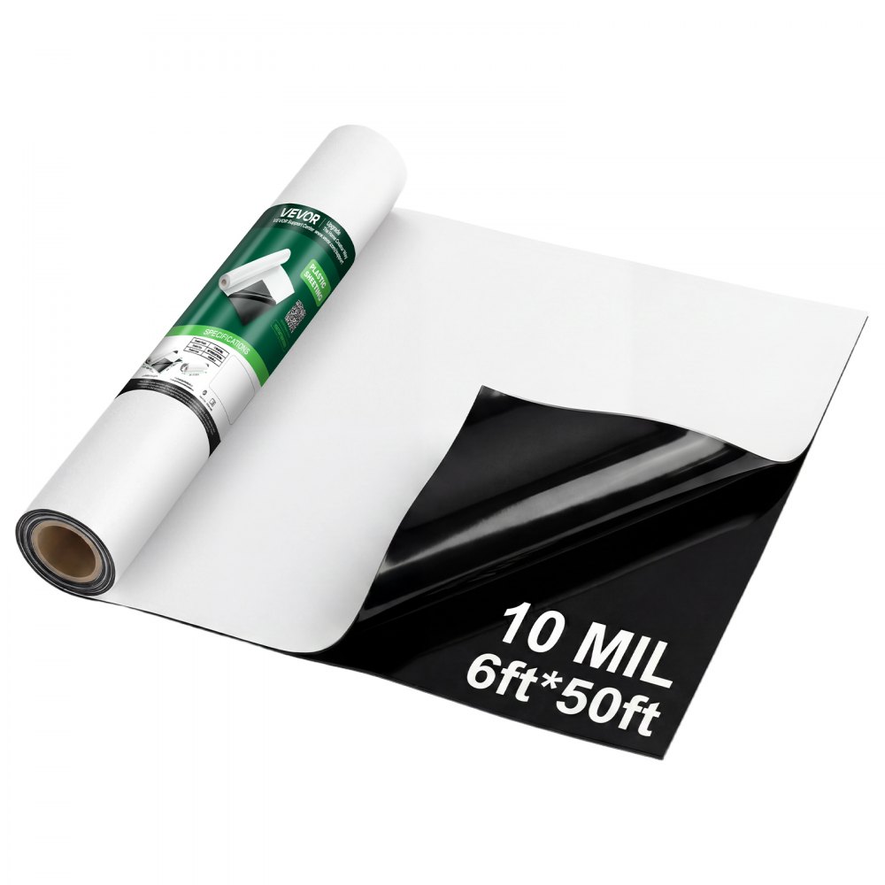VEVOR Πλαστικό Φύλλο 0,25 mm 1,83 x 15,24 m Βαρέως Τύπου Ρολό Πολυαιθυλενίου, Χοντρό Πανί Βαφής, Κάλυμμα Πολυαιθυλενίου για Χώρο Έρπυσης, Φράγμα Υδάτων, Έλεγχος Ζιζανίων, Κήπος, Ασπρόμαυρο VEVOR Πλαστικό Φύλλο 0,25 mm 1,83 x 15,24 m Βαρέως Τύπου Ρολό Πολυαιθυλενίου, Χοντρό Πανί Βαφής, Κάλυμμα Πολυαιθυλενίου για Χώρο Έρπυσης, Φράγμα Υδάτων, Έλεγχος Ζιζανίων, Κήπος, Ασπρόμαυρο