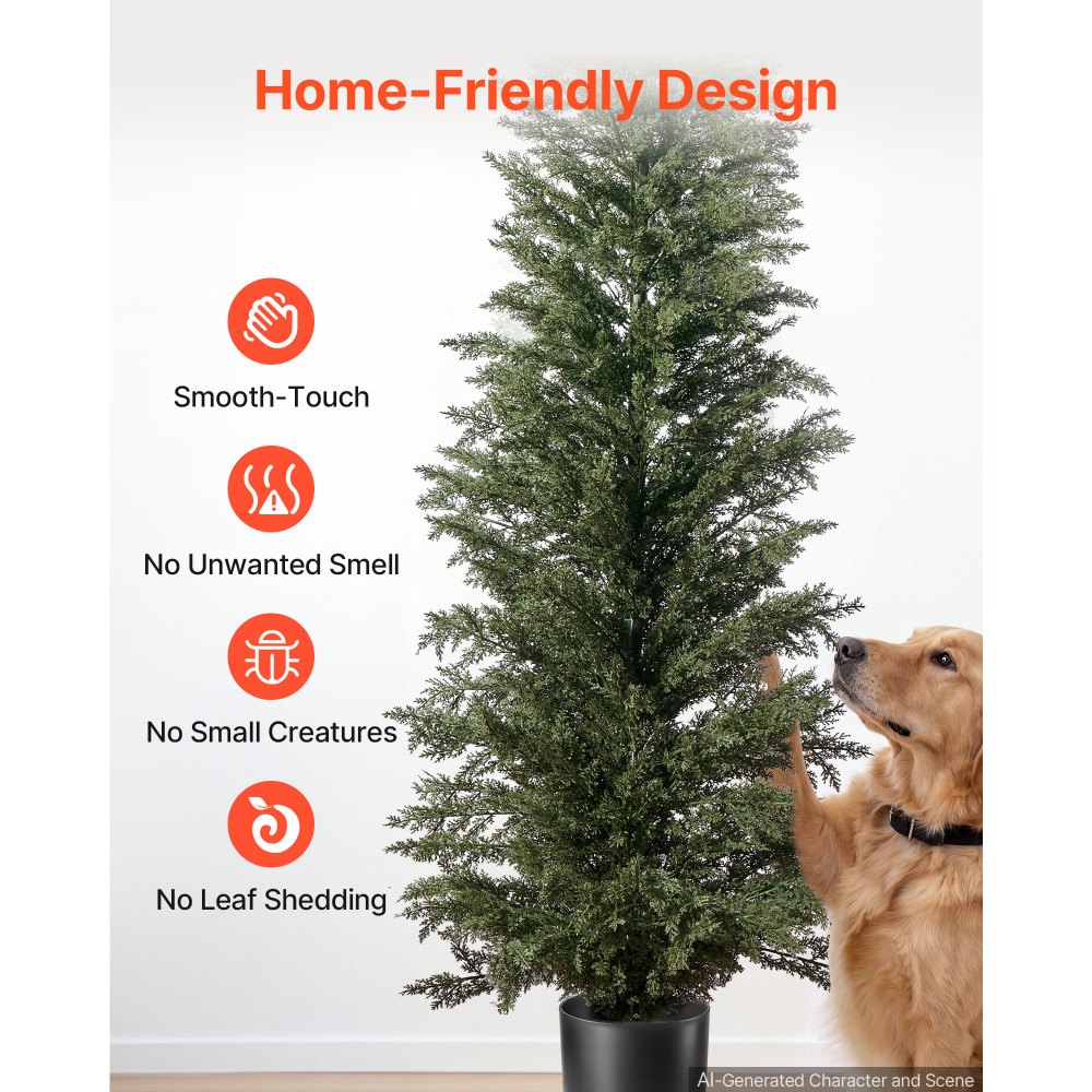 Τεχνητό Κέδρος VEVOR Topiary 2438mm Σετ 2 τεμαχίων με διακοσμητικά φυτά σε γλάστρα, πολυτελή ψεύτικα δέντρα PE, ψεύτικο πράσινο φυτό εσωτερικού και εξωτερικού χώρου όλο το χρόνο για μπροστινή πόρτα, είσοδο, βεράντα, μπαλκόνι, βεράντα, κήπο Τεχνητό Κέδρος VEVOR Topiary 2438mm Σετ 2 τεμαχίων με διακοσμητικά φυτά σε γλάστρα, πολυτελή ψεύτικα δέντρα PE, ψεύτικο πράσινο φυτό εσωτερικού και εξωτερικού χώρου όλο το χρόνο για μπροστινή πόρτα, είσοδο, βεράντα, μπαλκόνι, βεράντα, κήπο