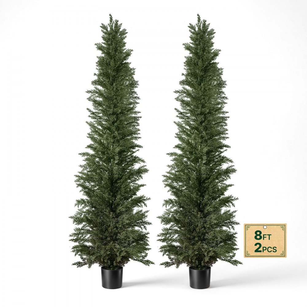 Τεχνητό Κέδρος VEVOR Topiary 2438mm Σετ 2 τεμαχίων με διακοσμητικά φυτά σε γλάστρα, πολυτελή ψεύτικα δέντρα PE, ψεύτικο πράσινο φυτό εσωτερικού και εξωτερικού χώρου όλο το χρόνο για μπροστινή πόρτα, είσοδο, βεράντα, μπαλκόνι, βεράντα, κήπο Τεχνητό Κέδρος VEVOR Topiary 2438mm Σετ 2 τεμαχίων με διακοσμητικά φυτά σε γλάστρα, πολυτελή ψεύτικα δέντρα PE, ψεύτικο πράσινο φυτό εσωτερικού και εξωτερικού χώρου όλο το χρόνο για μπροστινή πόρτα, είσοδο, βεράντα, μπαλκόνι, βεράντα, κήπο