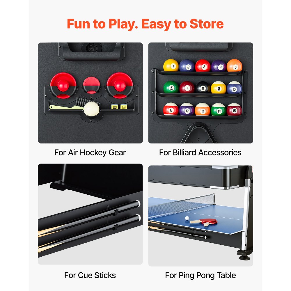 Σετ τραπεζιών παιχνιδιών VEVOR 3 σε 1, τραπέζι μπιλιάρδου πινγκ-πονγκ αέρα χόκεϊ 2,2 μέτρων, εξοικονόμηση χώρου για οικογενειακή ψυχαγωγία στην αίθουσα παιχνιδιών, τραπέζι χόκεϊ πολλαπλών συνδυασμών arcade, πλήρες σετ αξεσουάρ που περιλαμβάνεται Σετ τραπεζιών παιχνιδιών VEVOR 3 σε 1, τραπέζι μπιλιάρδου πινγκ-πονγκ αέρα χόκεϊ 2,2 μέτρων, εξοικονόμηση χώρου για οικογενειακή ψυχαγωγία στην αίθουσα παιχνιδιών, τραπέζι χόκεϊ πολλαπλών συνδυασμών arcade, πλήρες σετ αξεσουάρ που περιλαμβάνεται