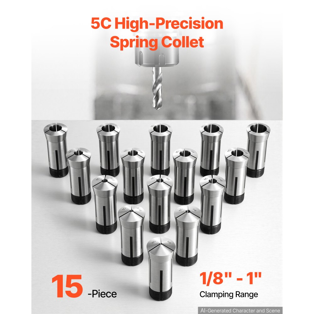 Σετ κόλετ VEVOR 5C Σετ τσοκ ακριβείας 1/8"-1" 15 τεμαχίων στρογγυλών κόλετ 5C, για φρέζες, πρέσες τρυπανιών, εργαλείο τσοκ τόρνου υψηλής συγκέντρωσης TIR 0,0008" με θήκη αποθήκευσης, σκληρυμένο και τροχισμένο Σετ κόλετ VEVOR 5C Σετ τσοκ ακριβείας 1/8"-1" 15 τεμαχίων στρογγυλών κόλετ 5C, για φρέζες, πρέσες τρυπανιών, εργαλείο τσοκ τόρνου υψηλής συγκέντρωσης TIR 0,0008" με θήκη αποθήκευσης, σκληρυμένο και τροχισμένο