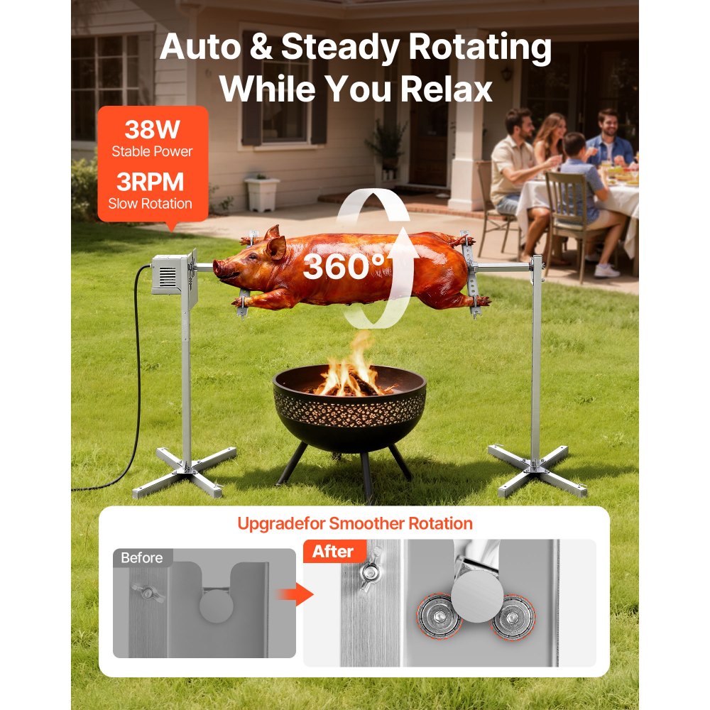 Ηλεκτρικό κιτ σούβλας VEVOR Rotisserie Grill 8 επιπέδων ύψους, ψησταριές BBQ, κιτ σούβλας με χωρητικότητα 60 kg, μοτέρ 38W, κιτ αυτόματου ψησίματος από ανοξείδωτο ατσάλι για πάρτι Ηλεκτρικό κιτ σούβλας VEVOR Rotisserie Grill 8 επιπέδων ύψους, ψησταριές BBQ, κιτ σούβλας με χωρητικότητα 60 kg, μοτέρ 38W, κιτ αυτόματου ψησίματος από ανοξείδωτο ατσάλι για πάρτι