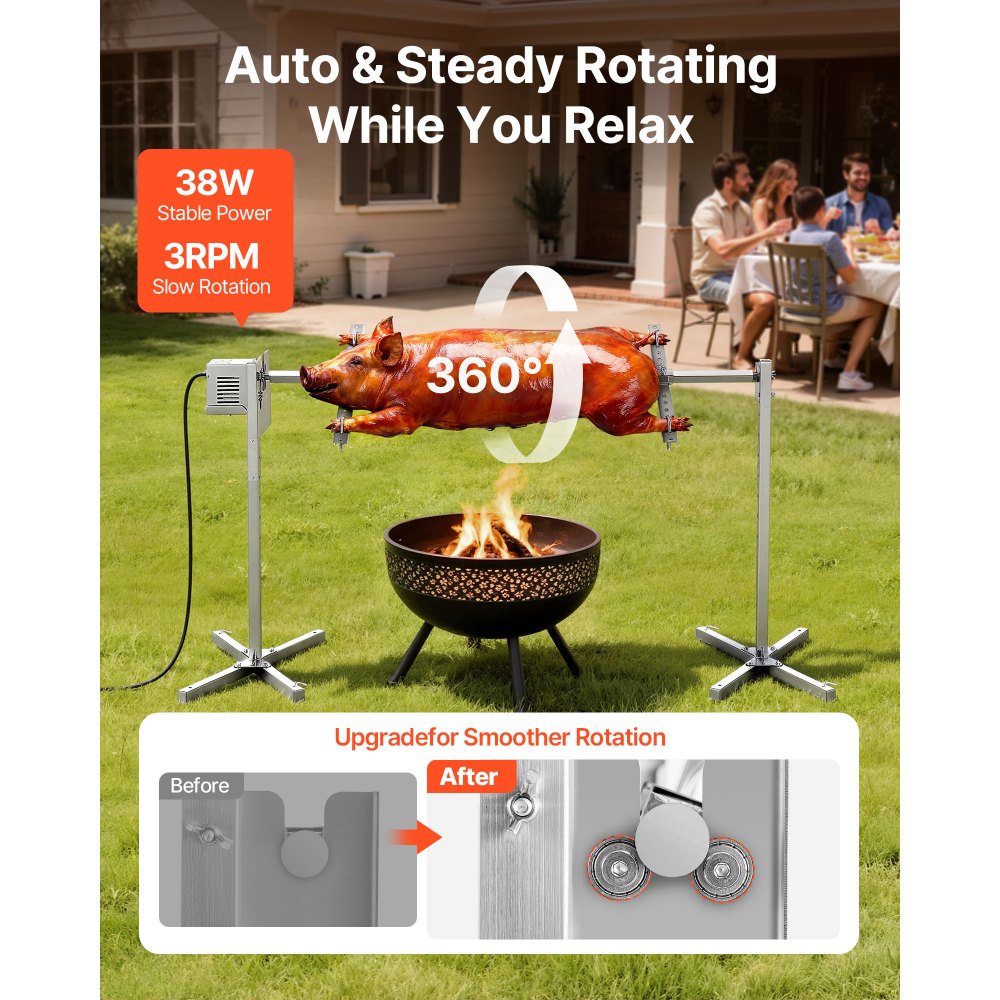 Ηλεκτρικό κιτ σούβλας VEVOR Rotisserie Grill 8 επιπέδων ύψους, ψησταριές BBQ, κιτ σούβλας με χωρητικότητα 60 kg, μοτέρ 38W, κιτ αυτόματου ψησίματος από ανοξείδωτο ατσάλι για πάρτι Ηλεκτρικό κιτ σούβλας VEVOR Rotisserie Grill 8 επιπέδων ύψους, ψησταριές BBQ, κιτ σούβλας με χωρητικότητα 60 kg, μοτέρ 38W, κιτ αυτόματου ψησίματος από ανοξείδωτο ατσάλι για πάρτι