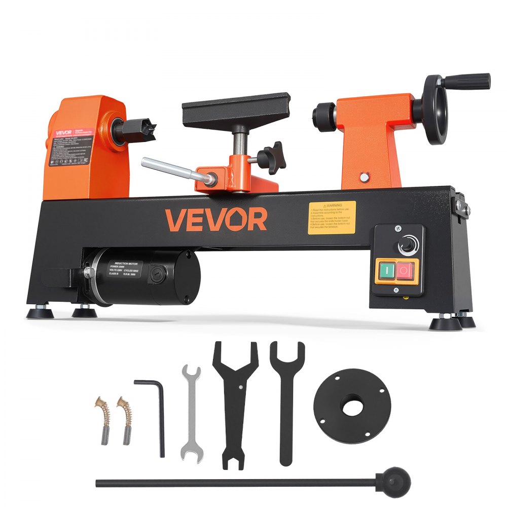 Τόρνος Ξύλου VEVOR 1/3 HP 200x330 mm Μίνι Τόρνος Ξύλου Πάγκου Μεταβλητής Ταχύτητας, 150 έως 3200 Σ.Α.Λ., Ξυλουργική Μηχανή με Στήριγμα Εργαλείου, Κλειδιά, Πόδια, για Αρχάριους Λάτρεις του DIY Ξυλουργική, Ξυλοτορνευτική Τόρνος Ξύλου VEVOR 1/3 HP 200x330 mm Μίνι Τόρνος Ξύλου Πάγκου Μεταβλητής Ταχύτητας, 150 έως 3200 Σ.Α.Λ., Ξυλουργική Μηχανή με Στήριγμα Εργαλείου, Κλειδιά, Πόδια, για Αρχάριους Λάτρεις του DIY Ξυλουργική, Ξυλοτορνευτική