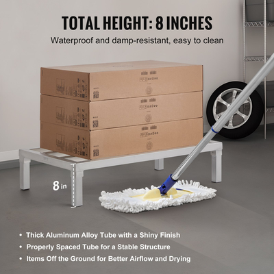 Βάση Dunnage αλουμινίου VEVOR Stationary Dunnage Rack 36” x 20” x 8” ράφι αποθήκευσης