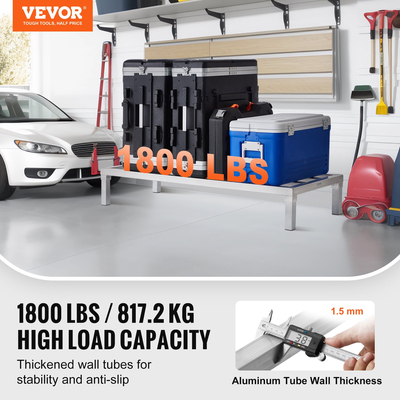 VEVOR Αλουμίνιο Dunnage Rack Stationary Dunnage Rack 48” x 20” x 8” Storage Rack