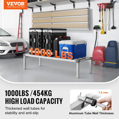 Βάση αλουμινίου VEVOR Dunnage Stationary Dunnage Rack 48” x 20” x 12” ράφι αποθήκευσης