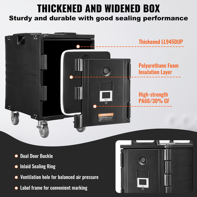 VEVOR Insulated Food Carrier Stackable Catering Dishbox 90L Chafing Dish