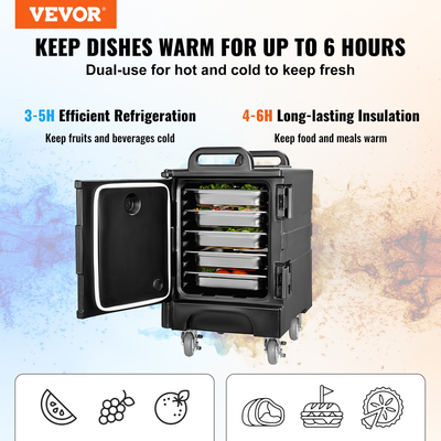 VEVOR Insulated Food Carrier Stackable Catering Dishbox 81QT Chafing Dish