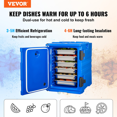 VEVOR Insulated Food Carrier Stackable Catering Dishbox 90L Chafing Dish