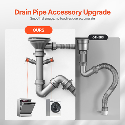 VEVOR Νεροχύτης Κουζίνας 40cm Πάνω Στήριγμα Μονό Μπολ Λεκάνη Πτώσης από Ανοξείδωτο Ατσάλι Μαύρο