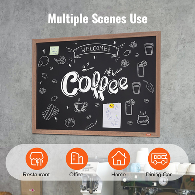 VEVOR Μαγνητικός πίνακας κιμωλίας, κρεμαστές πινακίδες μηνυμάτων με κιμωλίες και γόμα, vintage ξύλινη πινακίδα μαυροπίνακα, ρουστίκ καφέ πλαίσιο και πίνακες ανακοινώσεων, 35"x46", Κουζίνα, Διακόσμηση σπιτιού, Γάμος