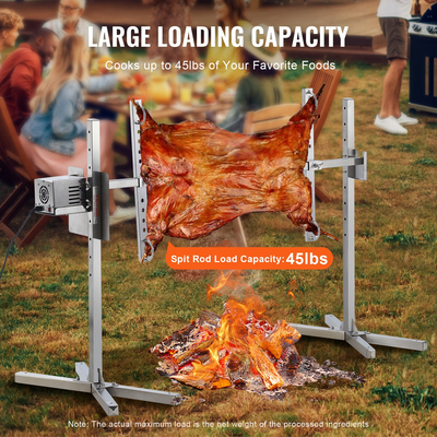 VEVOR 46&quot; Electric BBQ Rotisserie Grill Kit Γκριλ από ανοξείδωτο ατσάλι 90lb Χοιρινό Αρνί