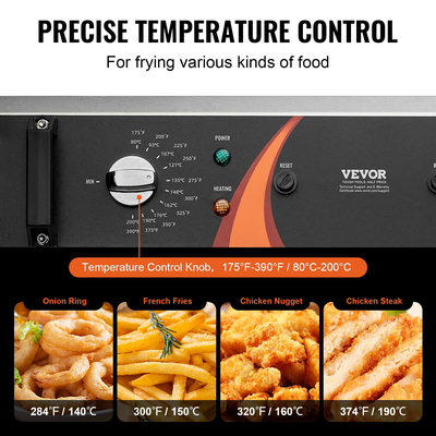 VEVOR Commercial Electric Deep Fryer Countertop Deep Fryer 3000W 30,6Qt / 29L