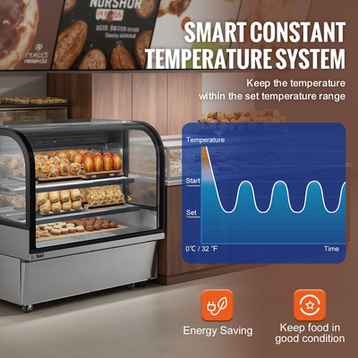 Ψυγειοθήκη VEVOR Βιτρίνα Ψυγείου Bakery Display Θήκη Ψυγείου 18 cu ft/505L 2-Tier