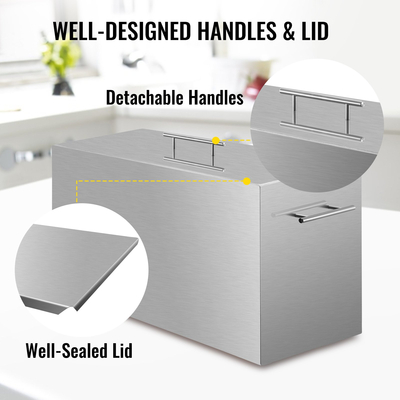 Κονσερβοποιία VEVOR για λουτρό νερού, 15 τεταρτημόριο, δοχεία με βραστό νερό με 2 ράφια κονσερβοποίησης, μεγάλη κατσαρόλα από ανοξείδωτο ατσάλι 304, κονσέρβα με επίπεδο πυθμένα, χωράει βάζα 15 τεταριών