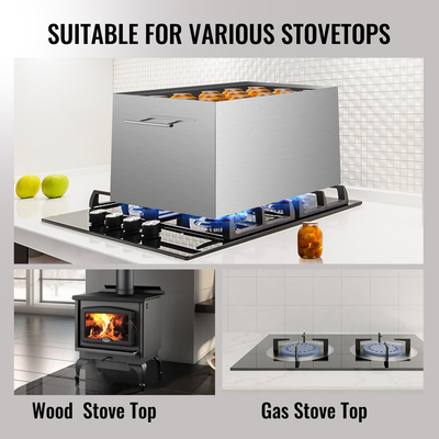 Κονσερβοποιία VEVOR για λουτρό νερού, 15 τεταρτημόριο, δοχεία με βραστό νερό με 2 ράφια κονσερβοποίησης, μεγάλη κατσαρόλα από ανοξείδωτο ατσάλι 304, κονσέρβα με επίπεδο πυθμένα, χωράει βάζα 15 τεταριών