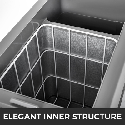 VEVOR Car Refrigerator 55L Compressor Portable Μικρό Ψυγείο Αυτοκινήτου Ψυγείο Καταψύκτης Vehicle Car Truck RV Boat Mini Electric Cooler for Driving Travel Fishing Outdoor and Home