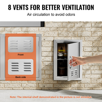 VEVOR 356x508 mm BBQ Island Access Πόρτα Εξωτερική Πόρτα Κουζίνας από ανοξείδωτο χάλυβα