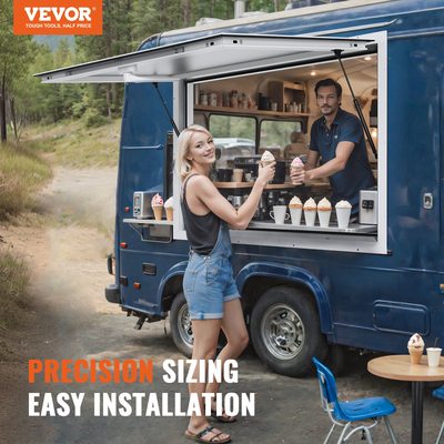 VEVOR 36&quot; L x 36&quot; W Concession Stand Παράθυρο σερβιρίσματος Food Truck Service Τέντα