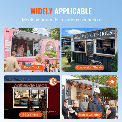 VEVOR 36&quot; L x 36&quot; W Concession Stand Παράθυρο σερβιρίσματος Food Truck Service Τέντα