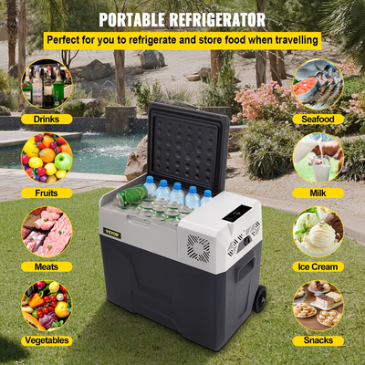 VEVOR Car Refrigerator 50L Compressor Portable Μικρό Ψυγείο Αυτοκινήτου Ψυγείο Καταψύκτης Vehicle Car Truck RV Boat Mini Electric Cooler for Driving Travel Fishing Outdoor and Home