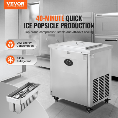 VEVOR Commercial Popsicle Machine Single Mold Set - 40 ΤΕΜ. Ice Pops Lolly Maker