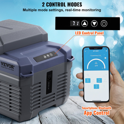 VEVOR Φορητός συμπιεστής ψυγείου αυτοκινήτου 12 L Μονής Ζώνης για Αυτοκίνητο Σπίτι