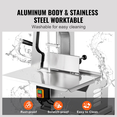 VEVOR 1800W Εμπορικό Ηλεκτρικό Πριόνι Κρεάτων Ανοξείδωτο Πριόνισμα οστών