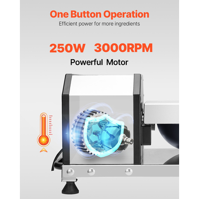 VEVOR Επεξεργαστής Τροφίμων Vegetable Chopper 3000RPM από ανοξείδωτο χάλυβα ποιότητας τροφίμων