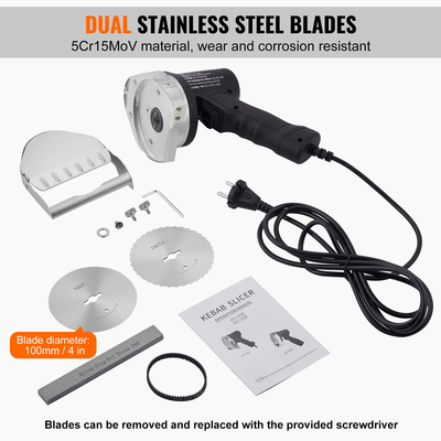 VEVOR Ηλεκτρικό μαχαίρι Shawarma Τουρκικό Doner Kebab Gyro Cutter με 2 λεπίδες