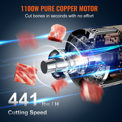 VEVOR 1100W Εμπορικό Ηλεκτρικό Πριόνι Κρέατος Ανοξείδωτο Πριόνι για κόκκαλα