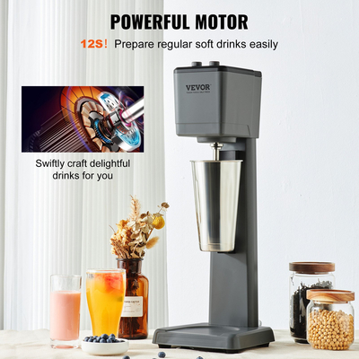 Μηχάνημα μίξερ VEVOR Milkshake Maker 375W Μπλέντερ τσαγιού από ανοξείδωτο χάλυβα Drink Milk Milk