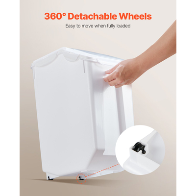 VEVOR 15Lx2 + 20Lx2 Δοχείο αποθήκευσης υλικών αεροστεγές κάδος αλευριού κουζίνας