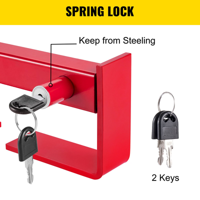 VEVOR Cargo Container Lock 9,84&quot;-17,32&quot; Απόσταση κλειδώματος Semi Truck Door Locks with 2 Keys Shipping Accessories Container Red-powder-coured with Spring Lock for Fixed Container and Semi Trailer Box
