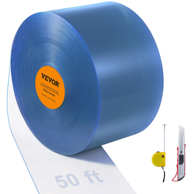VEVOR λωρίδα κουρτίνα PVC κουρτίνα πόρτας 50&#039; x 8&quot; Roll Cooler Freezer Freezer Plastic