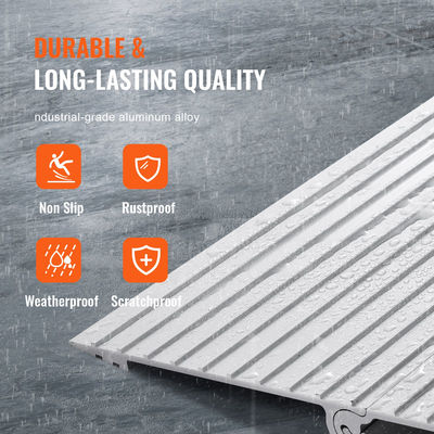 VEVOR ράμπα κατωφλίου πόρτας, 1" ανύψωση, χωρητικότητα φόρτωσης 800 lbs, ράμπα πόρτας για αναπηρικά αμαξίδια, ράμπα κατωφλίου αλουμινίου για πόρτες, ρυθμιζόμενη αρθρωτή ράμπα κατωφλίου για αναπηρικά αμαξίδια, σκούτερ, ηλεκτρικές καρέκλες