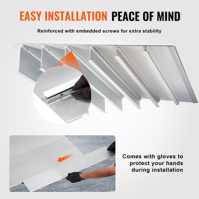 VEVOR ράμπα κατωφλίου πόρτας, 2" ανύψωση, χωρητικότητα 800 λίβρες, ράμπα πόρτας για αναπηρικά αμαξίδια, ράμπα κατωφλίου αλουμινίου για πόρτες, ρυθμιζόμενη αρθρωτή ράμπα κατωφλίου για αναπηρικά καροτσάκια, σκούτερ, ηλεκτρικές καρέκλες