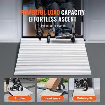 VEVOR ράμπα κατωφλίου πόρτας, 5&quot; ανύψωση, χωρητικότητα φορτίου 800 λίβρες, ράμπα πόρτας για αναπηρικά αμαξίδια, ράμπα κατωφλίου αλουμινίου για πόρτες, ρυθμιζόμενη αρθρωτή ράμπα κατωφλίου για αναπηρικά αμαξίδια, σκούτερ, ηλεκτρικές καρέκλες